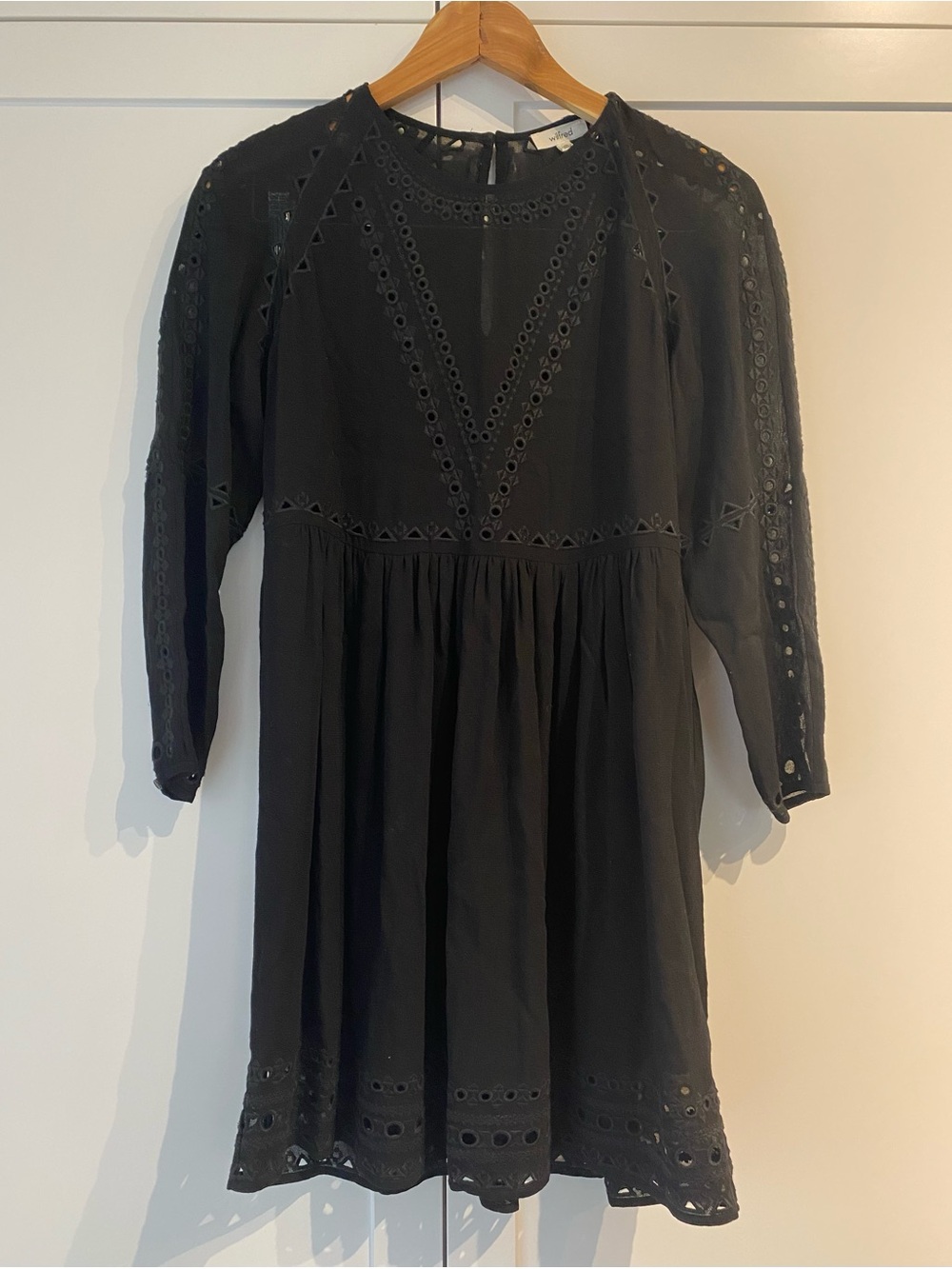 Women’s Black Eyelet Cotton Dress